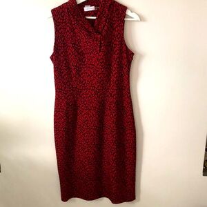 Calvin Klein mid length fitted sleeveless dress